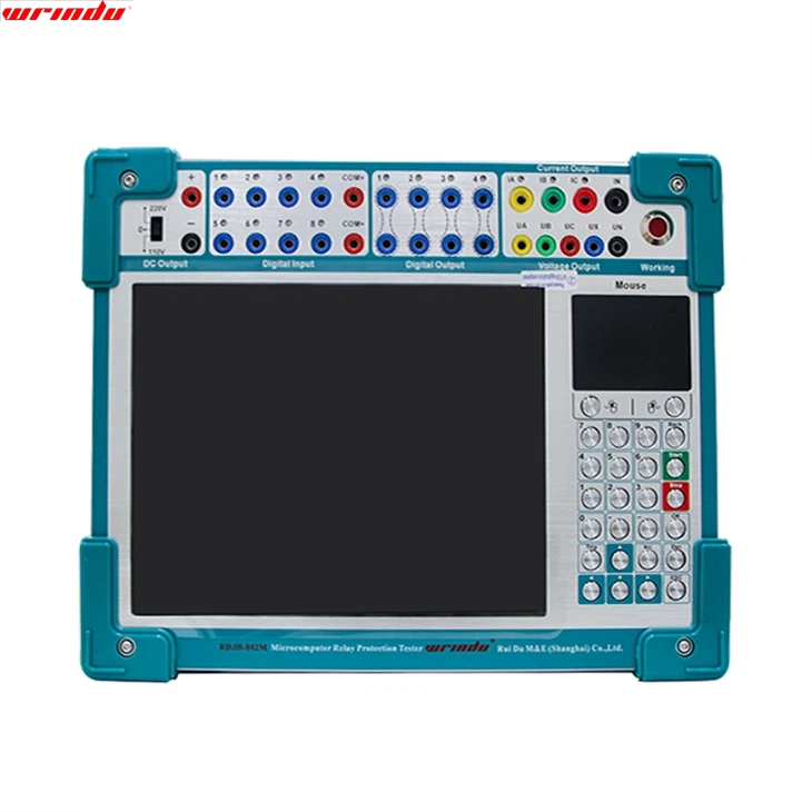 Microcomputer protection relay tester used for individual device testing before scheme level commissioning